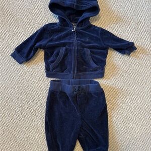 Ralph Lauren Midnight Blue Baby Hoodie Set